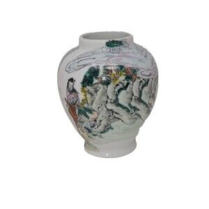 Transart Industries Hong Kong Decorated Hand Painted Vase